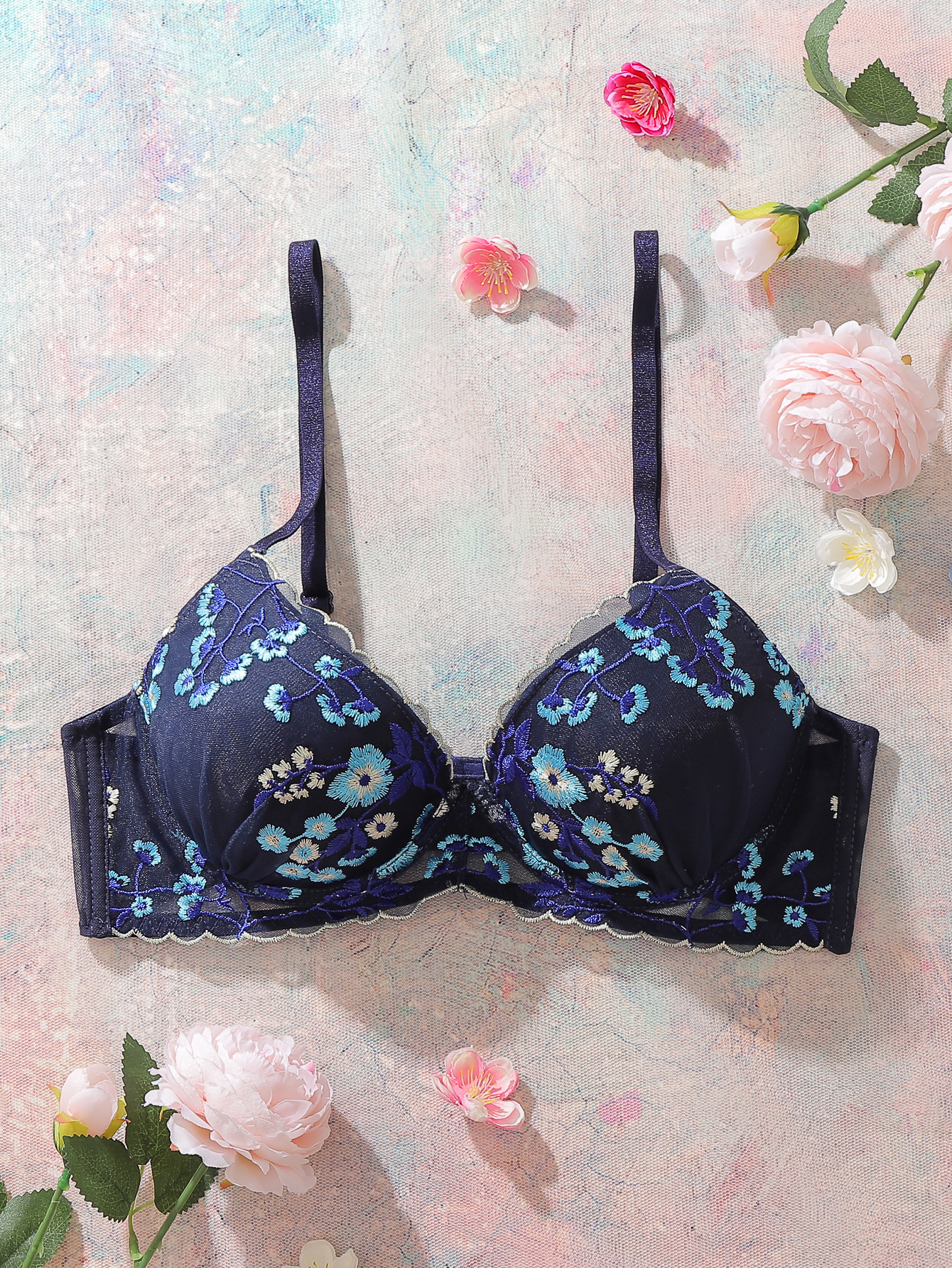 Plunge Bra Push Up - 1Pcs Everyday Thin Cup Women's Bra