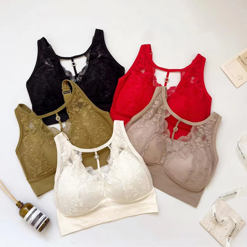 Wirefree Bra Comfort - French Lace Backless Bra Plus Size