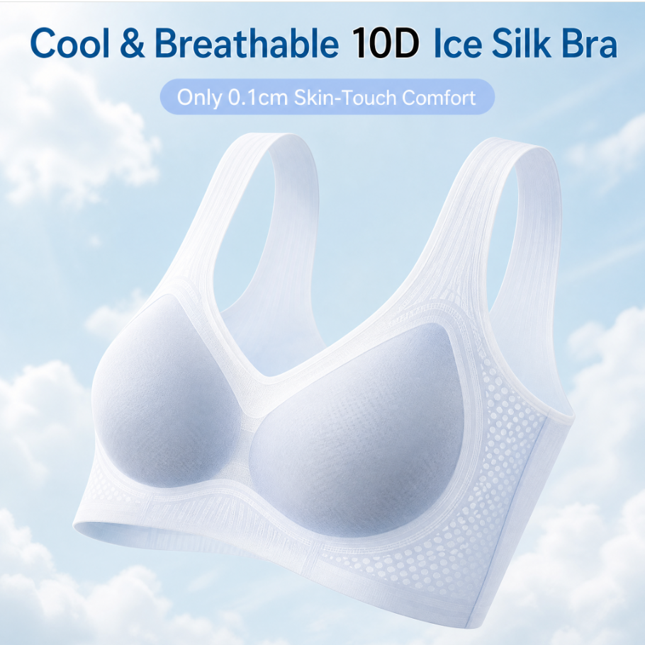 Sheer Mesh Bra - Women 10D Ice Silk Thin Bra