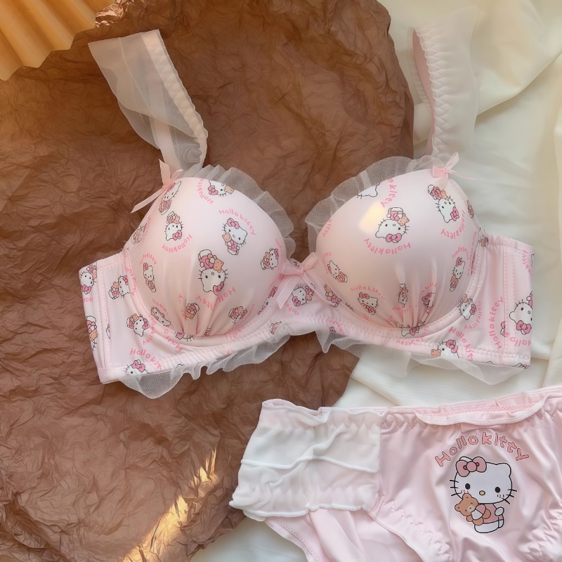 Lace Bralette Set - Sanrio Cute Japanese Bra Hello kitty