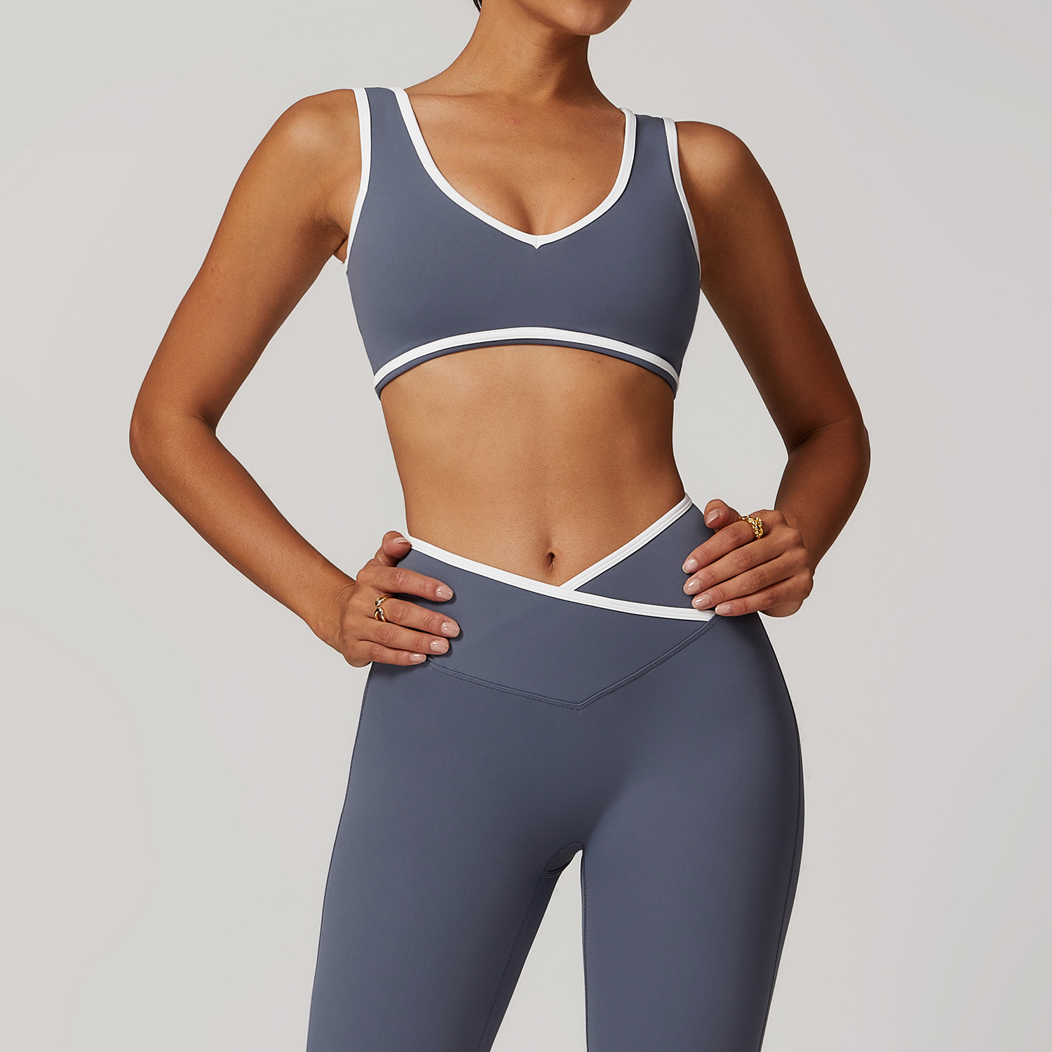V-Neck Sports Bra Women Top Pu - Plunge Bra Push Up ulasan dan harga