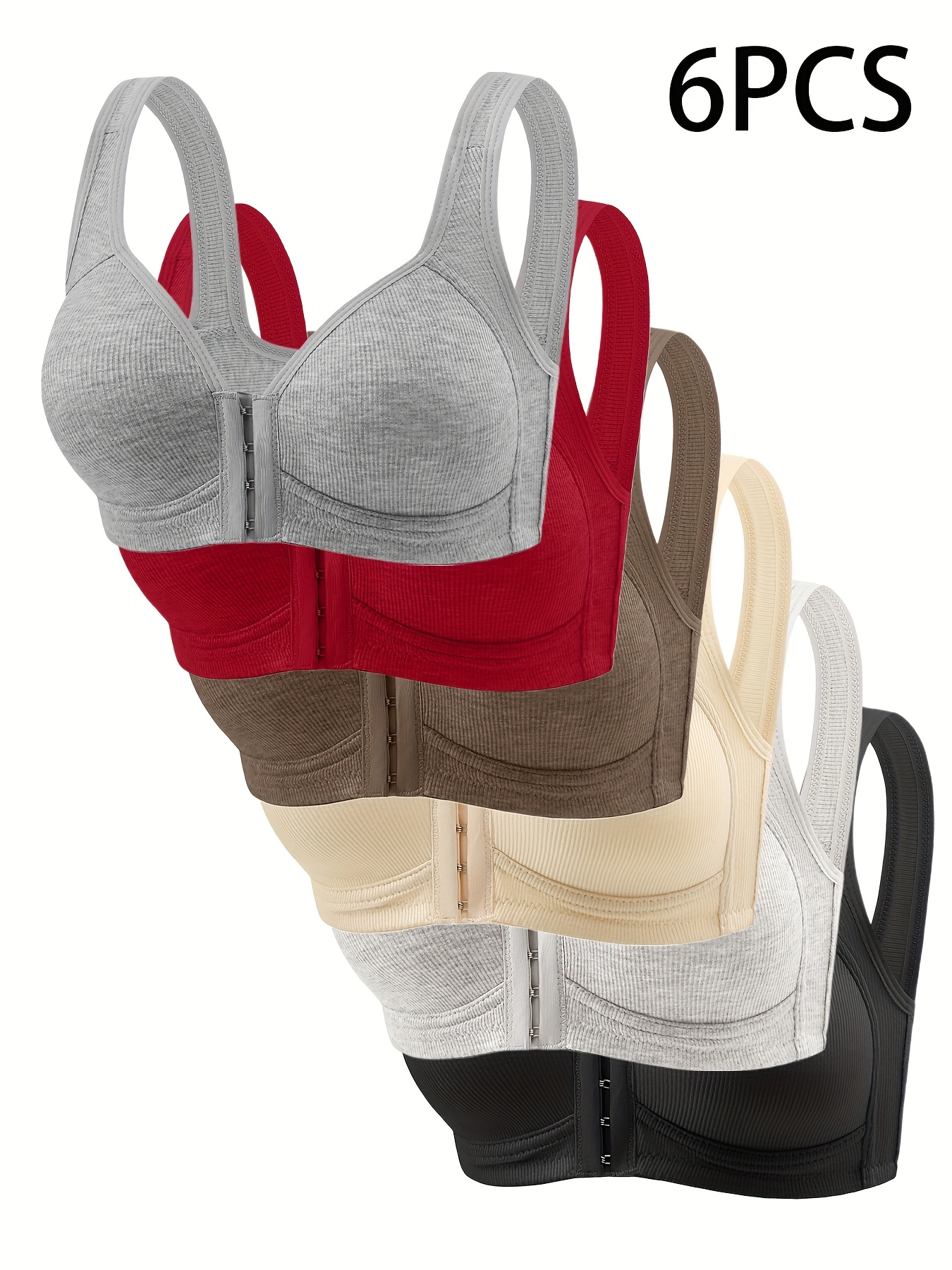 6-Pack Women's Elegant Wire-Fr - Wirefree Bra Comfort ulasan dan harga