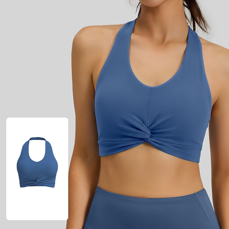New Women Halter Neck Sports B - Plunge Bra Push Up ulasan dan harga
