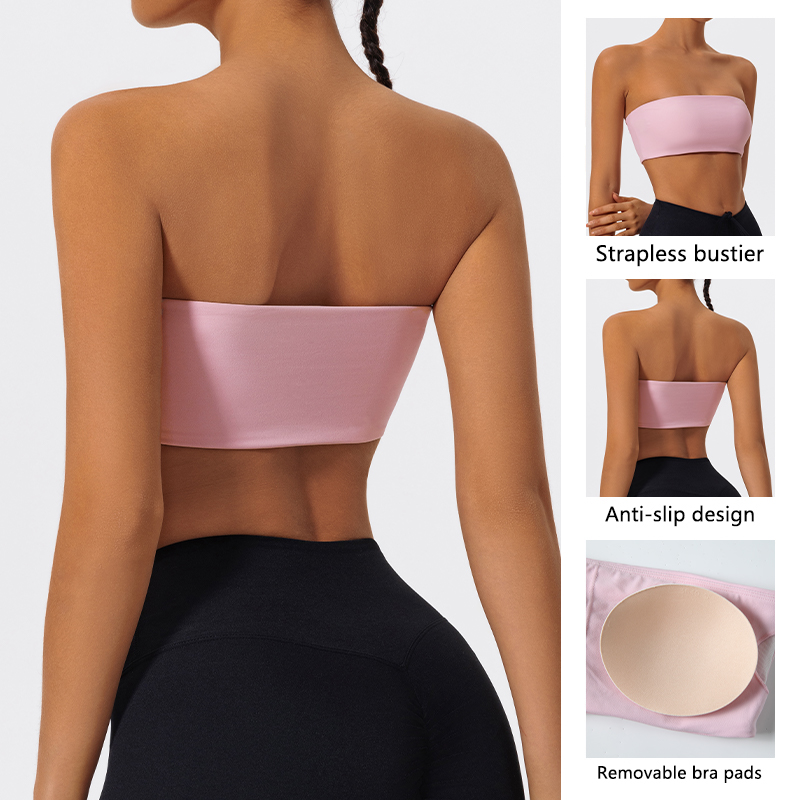 Strapless Sports Bra Gym Crop  - Sports Bra Racerback ulasan dan harga