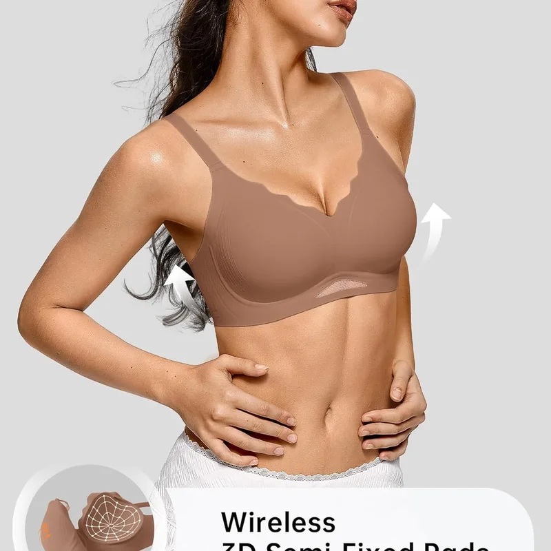 Women’s Wireless Bras Scallope - Wirefree Bra Comfort ulasan dan harga