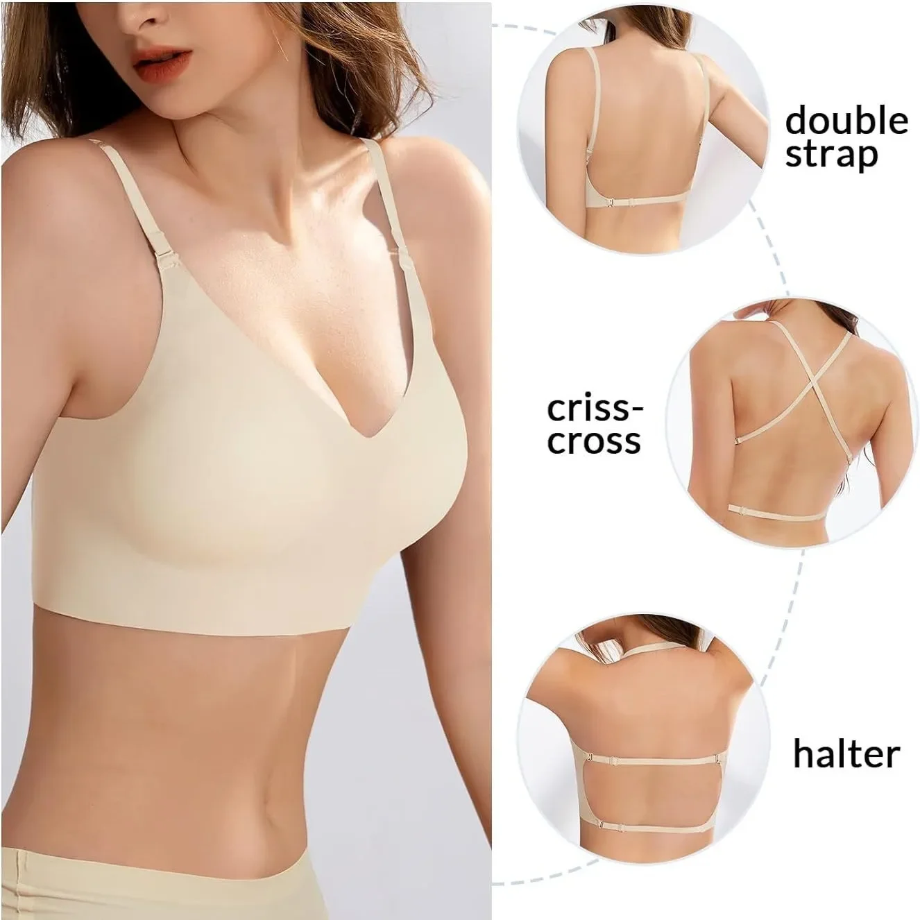 Top RatedSeamlLow Back Bra Sup - Convertible Bra Multiway ulasan dan harga